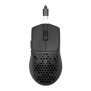MOUSE GAMER REDRAGON BLUDHOUND LITE PRETO ULTRALEVE  10000 DPI HONEYCOMB CABO USB-C  M617-LIT