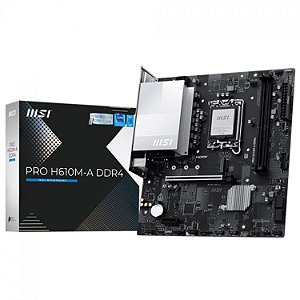 PLACA MÃE MSI PRO H610M-A H610 INTEL LGA 1700 M-ATX DDR4