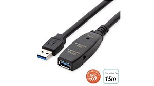 CABO EXTENSOR USB AMPLIFICADO 15M USB 3.0