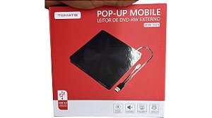 LEITOR E GRAVADOR DE DVD EXTERNO TOMATE USB 3.0 MTM-1025