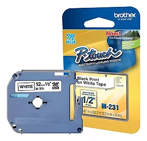 ETIQUETA BROTHER M231 COMPATIVEL PT65 PT70 PT80 PT85 PT90 PT100 PT110 PT-M95BK PT-M95T