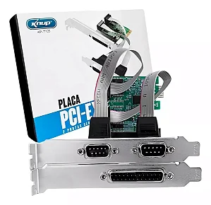 PLACA PCI-E COM 1 PARALELA + 2 PORTAS SERIAL KNUP KP-105