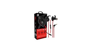 FONE DE OUVIDO HEADSET GAMER NEMESIS PRETO E VERMELHO CHIP SCE 015-1017 CONEXAO P3