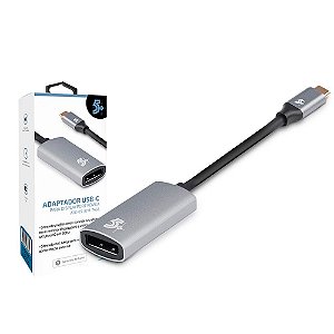 ADAPTADOR CONVERSOR USB TIPO C MACHO X DISPLAYPORT DP FEMEA  ATC-05 CHIP SCE