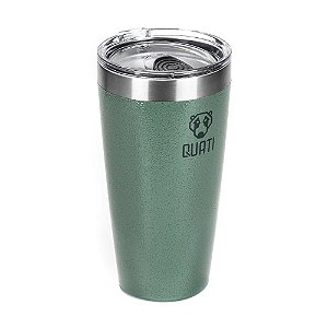 COPO TERMICO QUATI COM TAMPA 473ML VERDE