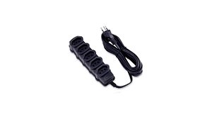 EXTENSÃO ELETRICA 5M TRIPOLAR PROFISSIONAL 5 TOMADAS PRETO FORCE LINE 200097