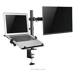 SUPORTE PARA MONITOR E NOTEBOOK COM ARTICULAÇAO DUPLA  PCYES PLMSMN1A