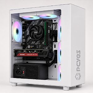 COMPUTADOR PC GAMER RYZEN 5 8GB DDR4 KINGSTON SSD 256GB NVME RX 550 4G FONTE 600W DUEX