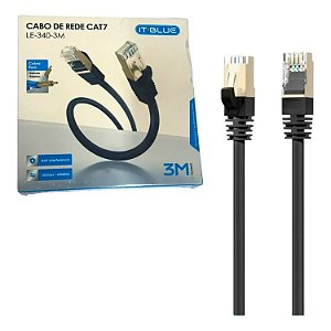 CABO DE REDE CAT7 3M IT BLUE LE-340
