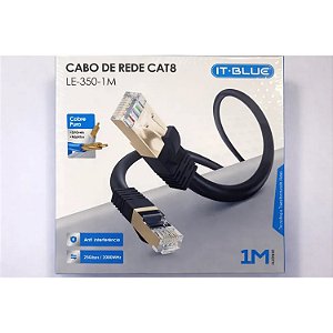 CABO DE REDE CAT8 1M IT BLUE LE-350