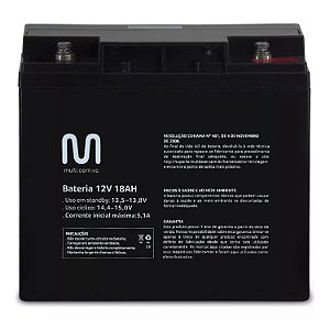 BATERIA SELADA 12V 18A M3 BC 1218  MULTILASER EN017