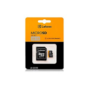 CARTAO DE MEMORIA MICRO SD LEBOSS 256GB CLASSE 10