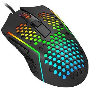MOUSE GAMER COM FIO REDRAGON REAPING PLUS 5200DPI M987P-K