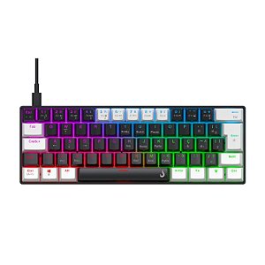 TECLADO MECÂNICO GAMER RISE MODE NOVA 01 SWITCH RISE CORE RGB C FIO ABNT2 PRETO RM TCM NV01 B