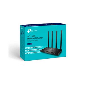 ROTEADOR TP LINK AC 1300 GIGABIT DUAL BAND 2.4/5 GHZ ARCHER C6 4 ANTENAS EXTERNAS
