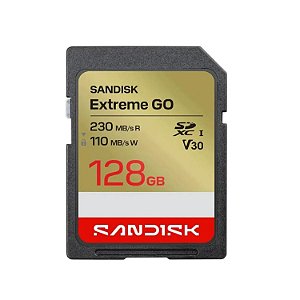 CARTAO DE MEMORIA SD 128GB SANDISK CLASSE 10 EXTREME GO 230MB/S