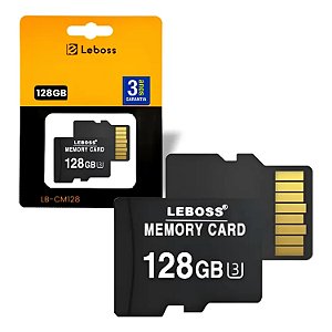 CARTAO DE MEMORIA MICRO SD 128GB LEBOSS CLASSE 10