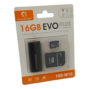 CARTAO DE MEMORIA MICRO SD 16GB EVO PLUS HMASTON HM-M16