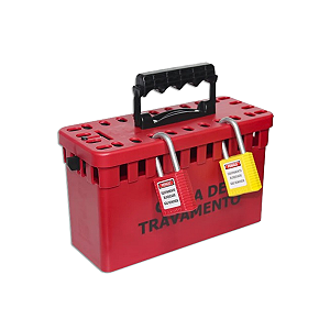 Caixa De Bloqueio Em Grupo Plástica Com Alça Tagout - CBP26