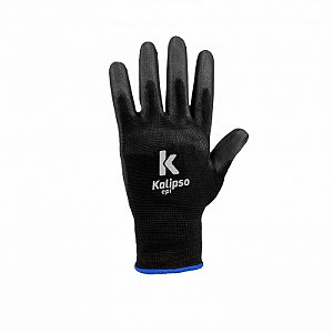 Luva De Segurança Kalipso PU Preta - CA 15272