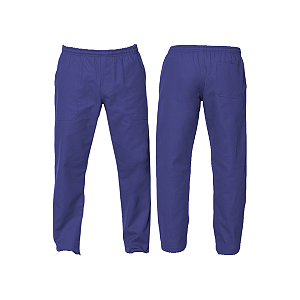 Uniforme Calça Em Brim C/ Cadarço E Elástico Azul Tamanho TAM G