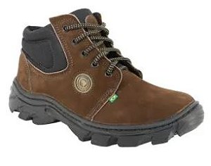 Botina De Segurança Eco Safety Primavera PS-106 Nobuck Café - CA 17144