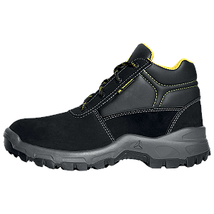 Botina De Segurança Deltaplus Londrina Nobuck C/ Cadarço Preto OB SRA Biq. PVC - CA 45374