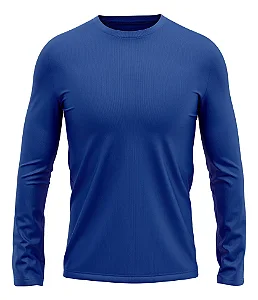 Camisa De Malha UV 50+ Manga Longa - Azul