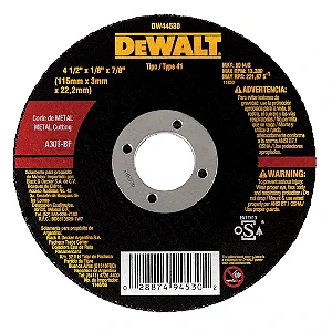 Disco De Corte 4.1/2 x 1/8 x 7/8 DW44530 Dewalt