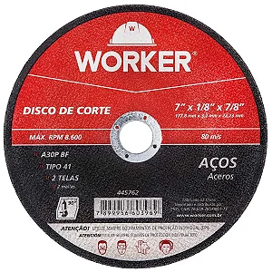 Disco De Corte Worker 7 x 1/8 x 7/8 A30P BF
