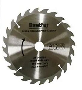 Disco De Serra Circular Bestfer 7.1/4 x 24D X 20F BFH1292