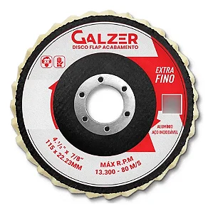 Disco Flap Polimento De Feltro Galzer 4.1/2 Branco