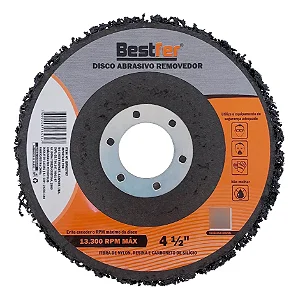 Disco Nylon Bestfer - Limpeza / Removedor 4.1/2 Preto