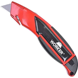 Estilete Retrátil Trapezoidal Worker 18mm