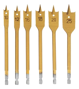 Jogo De Brocas Chata Para Madeira MTX 06 Pçs