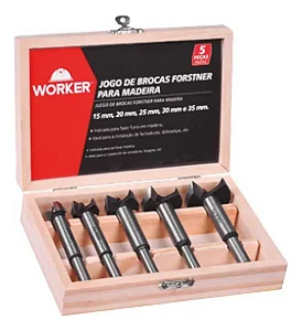 Jogo De Brocas Forstner Madeira Worker 05 Pçs