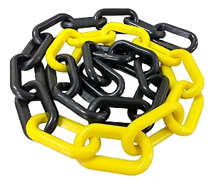Corrente Plástica Preta/Amarela - 63x34x9MM