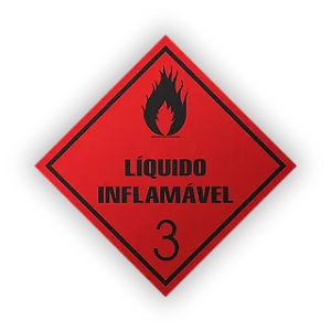 Placa PVC Simbologia 30x30 - Líquido Inflamável 3