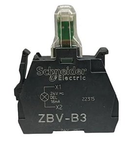 ZBVB3 - BLOCO LUMINOSO COM LED VERDE 24VCA CC POR PARAFUSO