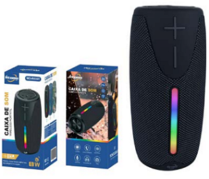 Caixa de Som Bluetooth 8W - Som Potente e Portátil