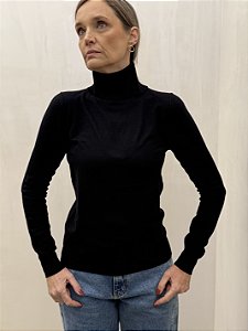 Blusa Retilínea Gola Alta