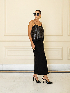 Regata Chiffon Com Detalhe Paete
