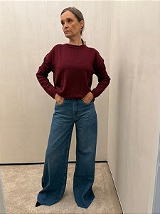 Calça Jeans Palazzo