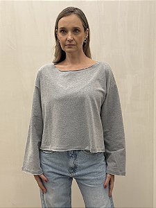 Blusa Cropped Moletinho a Fio