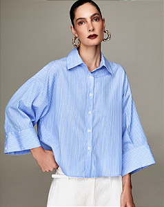 Camisa Listrada Manga Larga