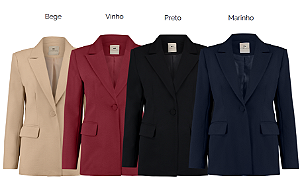 Blazer Acinturado Alfaiataria