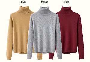 Blusa Cashemere Gola Alta