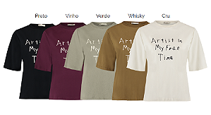 Camiseta Malha De Algodão Estampa Artis In