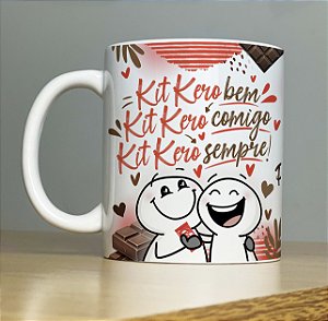 Caneca Porcelana Kit Kero Bem Sublimada