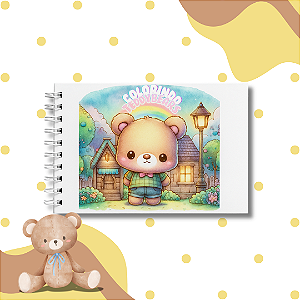 Caderno de Colorir Ursinho Taddy Bears Capa Dura A5